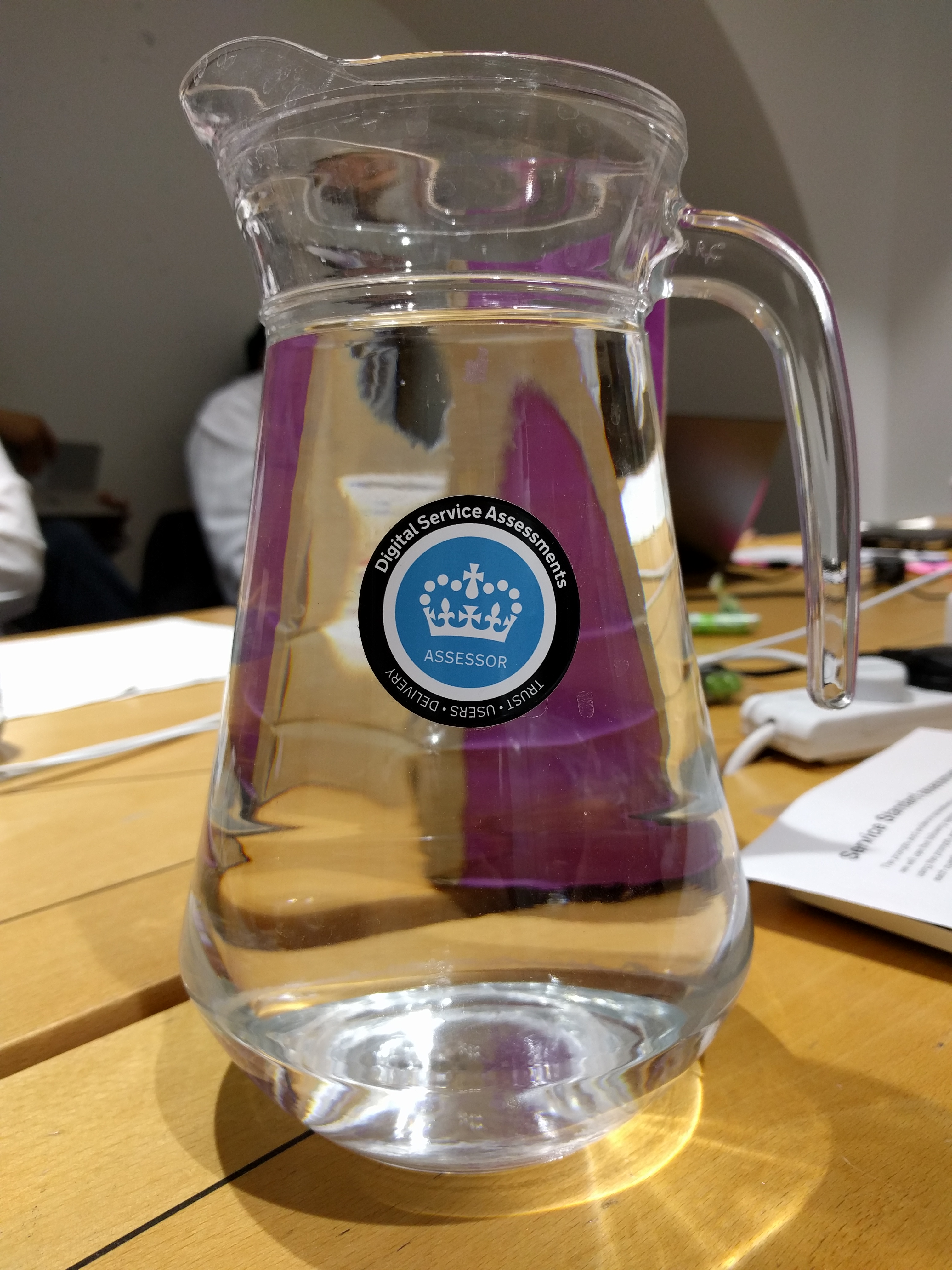 Digital Service Assessments — assessor jug detail