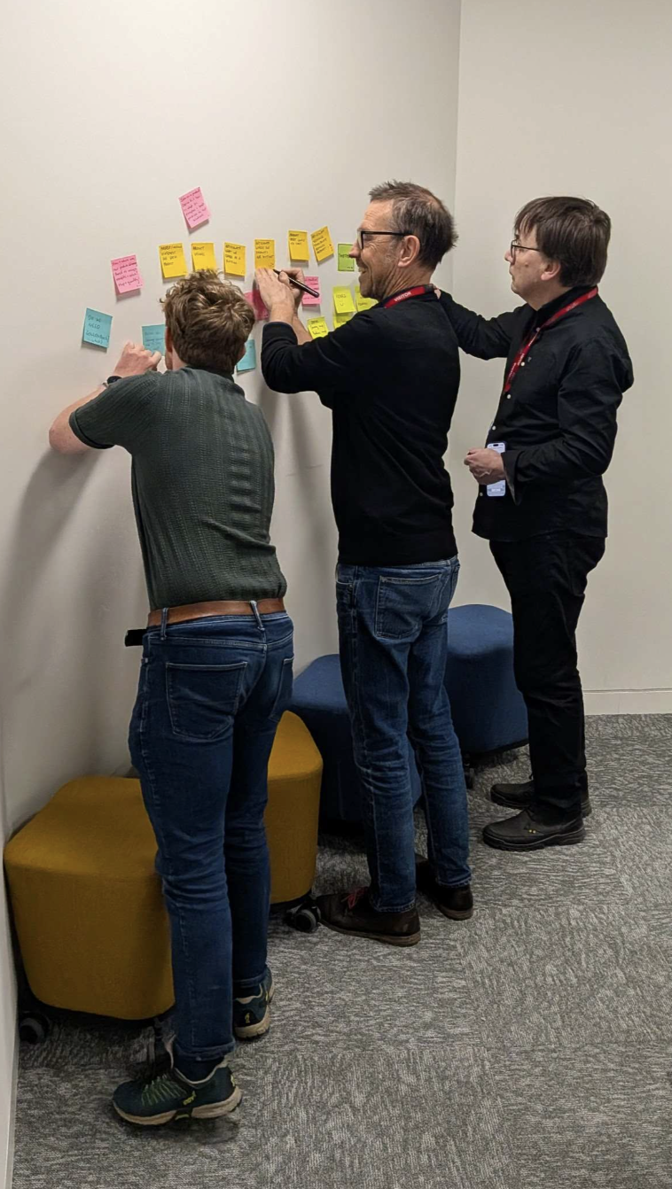 Affinity mapping at the wall — MHCLG, 2025