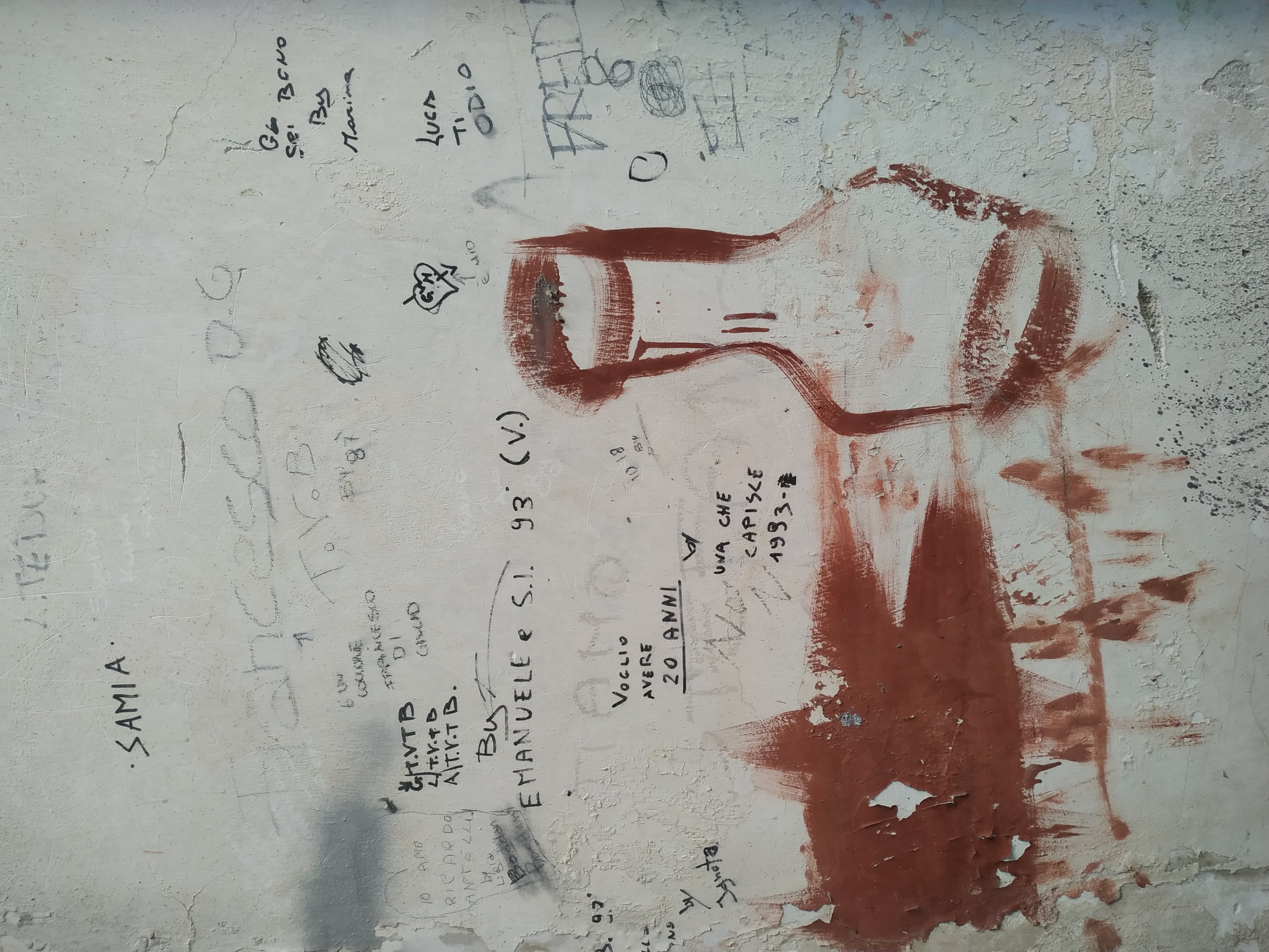 Graffiti on wall, Italy