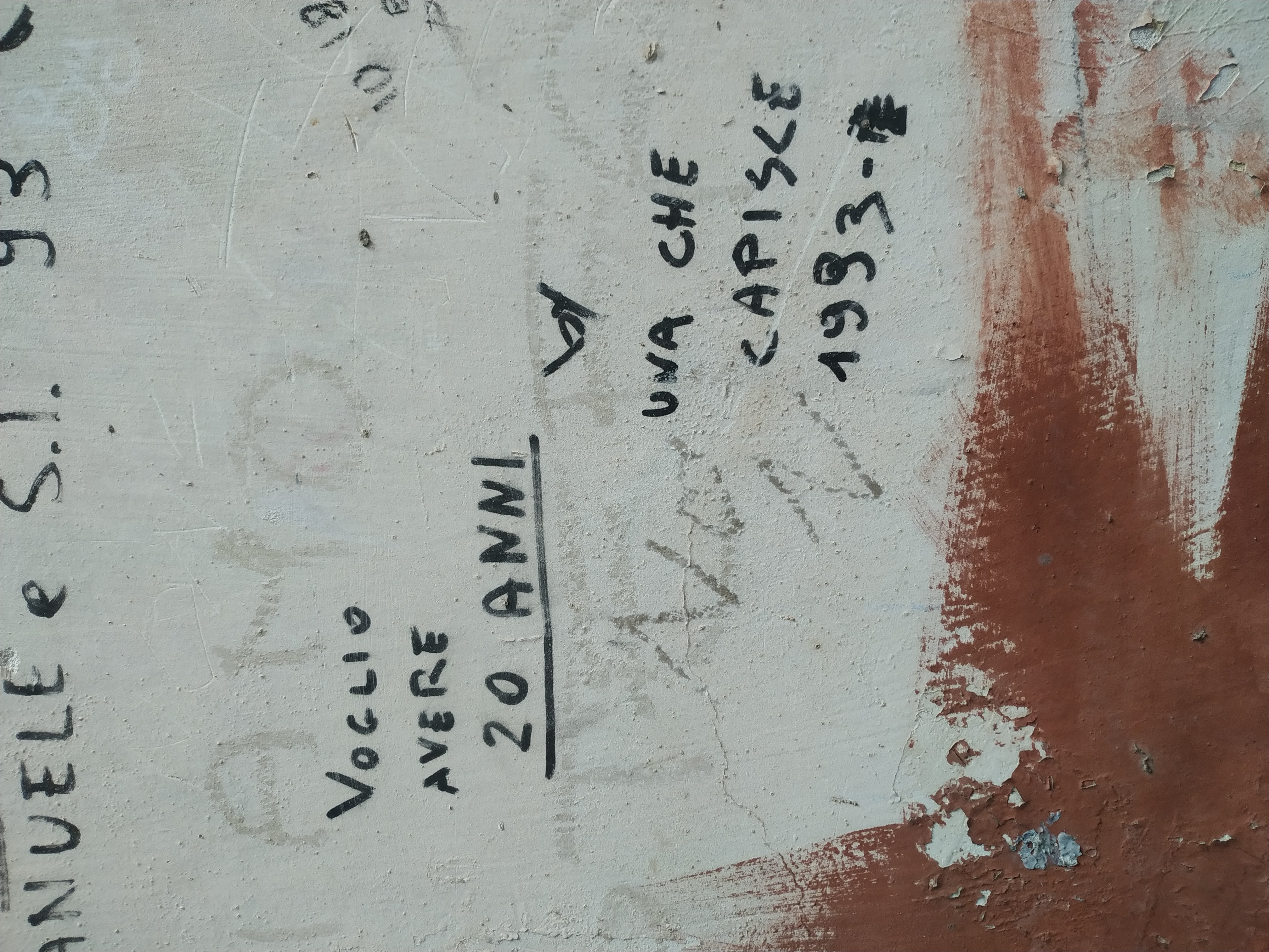 Graffiti on wall, Italy